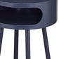 Wooden Round End Table With Open Storage Compartment, Blue  By Benzara | Side Tables |  Modishstore  - 2
