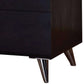 Contemporary Style Wood & Metal Nightstand By Elms, Black & Chrome  By Benzara | Nightstands |  Modishstore  - 3
