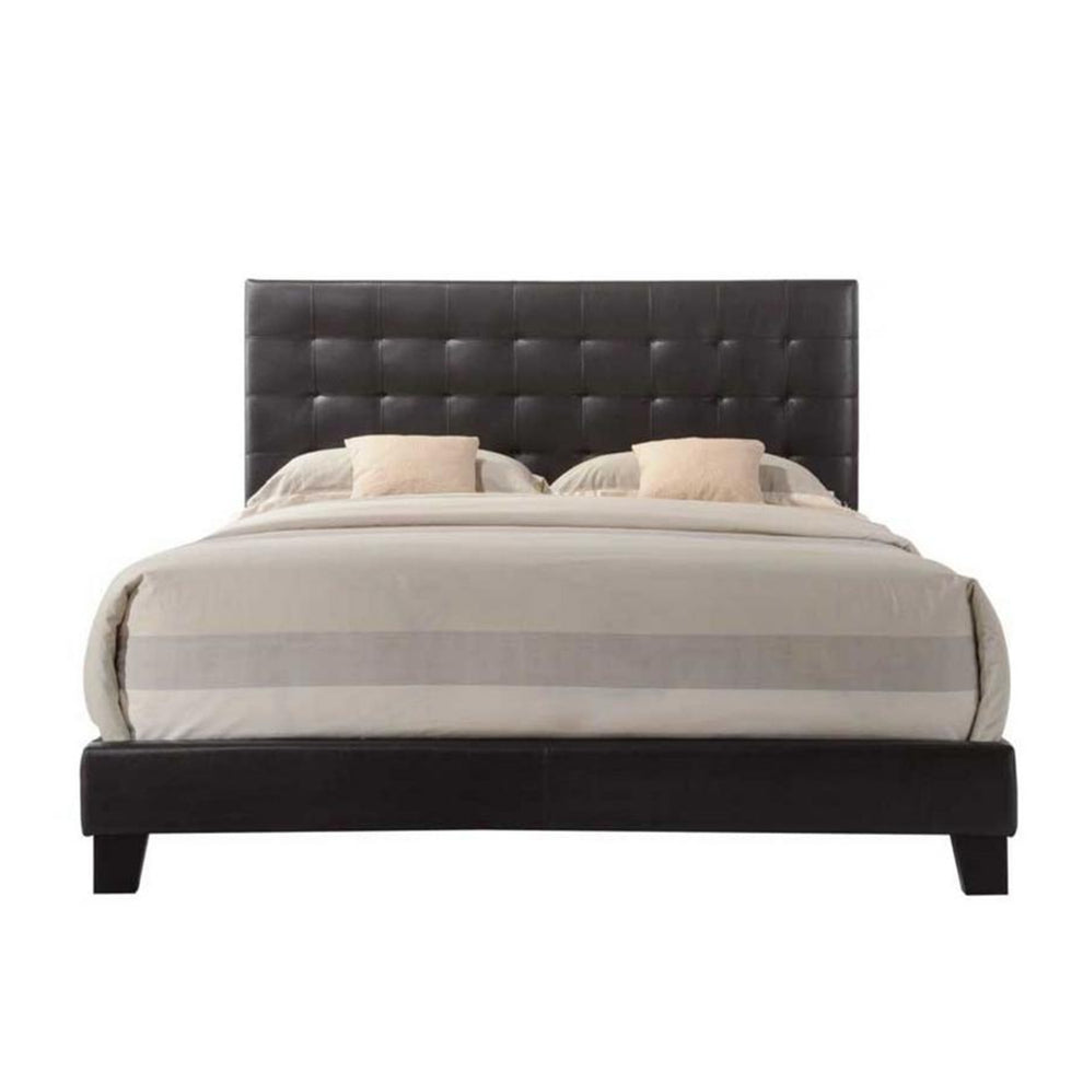 Sophistiated Transitional Style Queen Size Padded Bed, Brown  By Benzara | Beds |  Modishstore  - 4