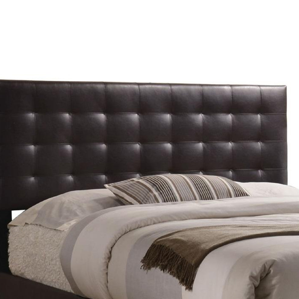 Sophistiated Transitional Style Queen Size Padded Bed, Brown  By Benzara | Beds |  Modishstore  - 5