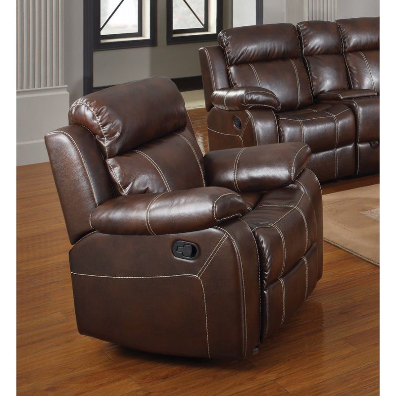 Marvelous Glider Recliner With Pillow Arms, Brown By Benzara | Chairs & Recliners |  Modishstore 