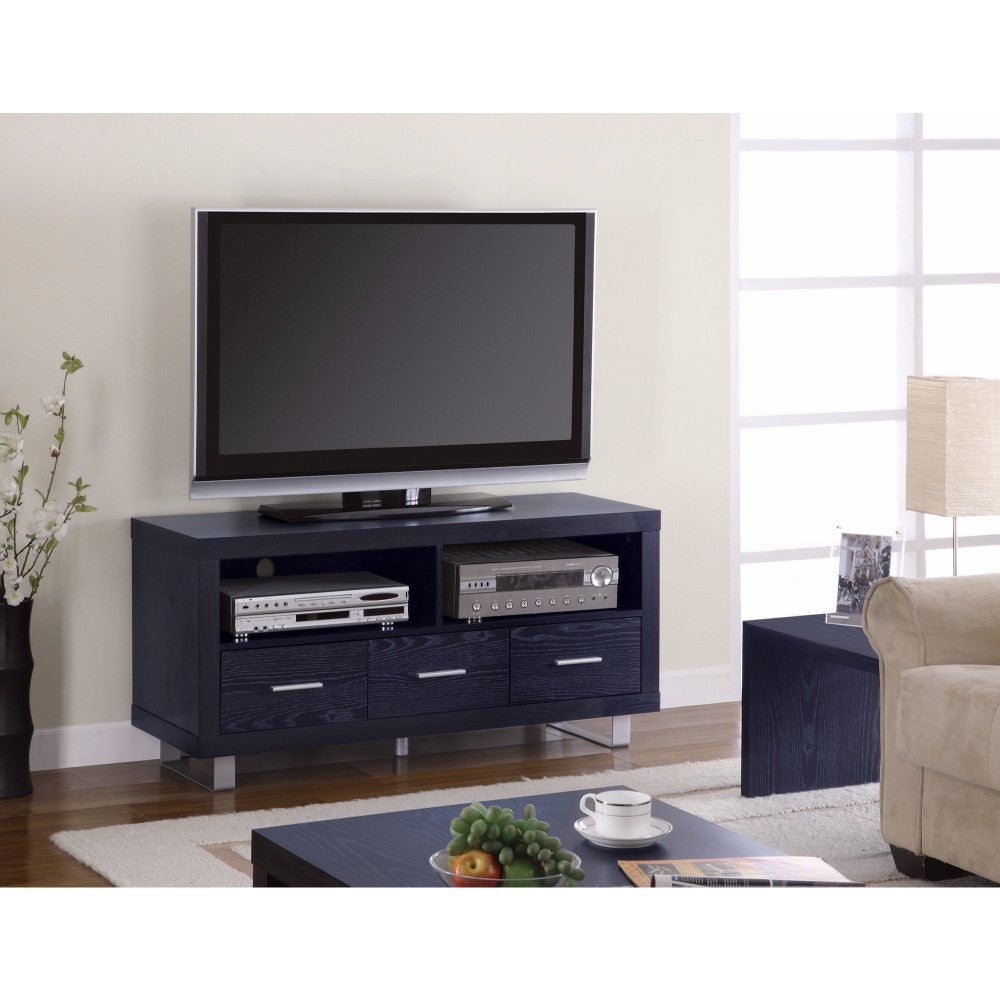 Magnificent Black Contemporary Tv Console With Shelves And Drawers  By Benzara | TV Stands |  Modishstore 
