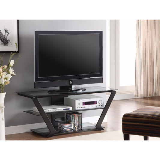 Fancy Contemporary Style Tv Console, Black By Benzara | TV Stands | Modishstore
