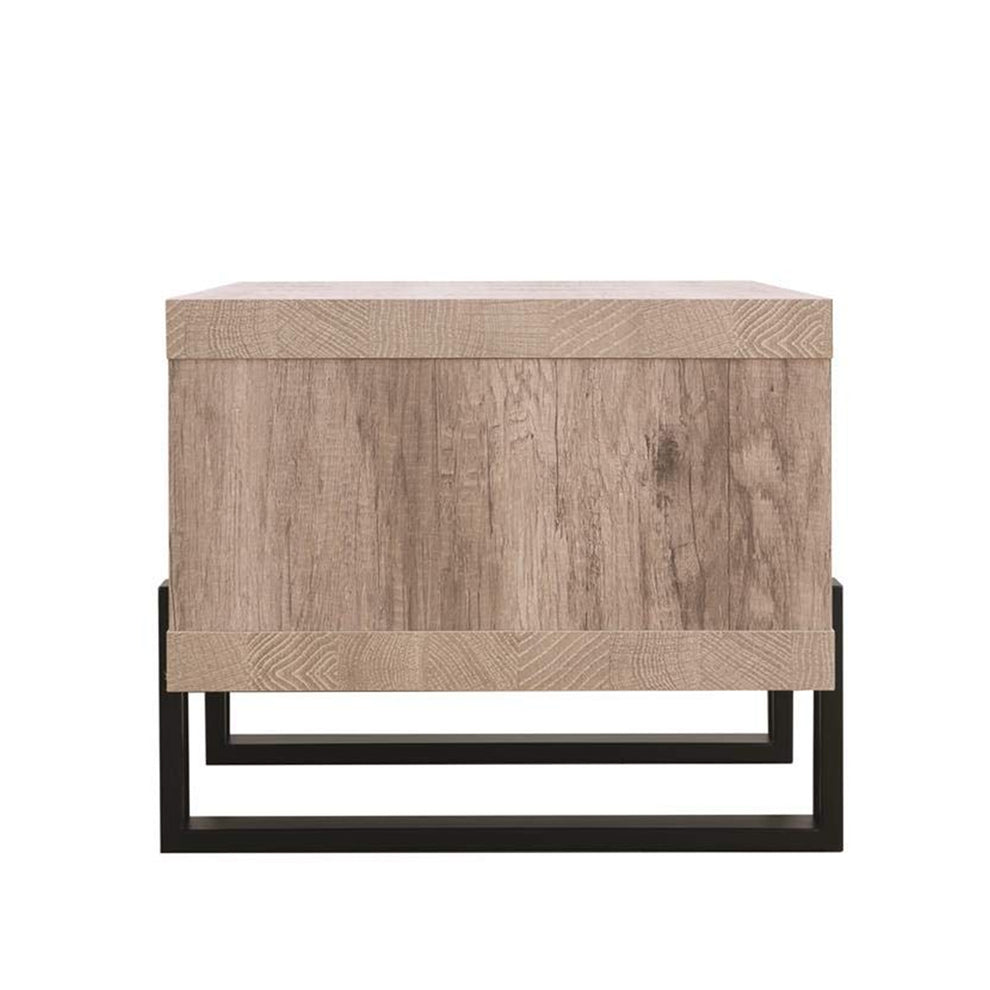 Modern Driftwood Open Shelf Coffee Table, Gray And Brown By Benzara | Coffee Tables | Modishstore - 4