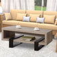 Modern Driftwood Open Shelf Coffee Table, Gray And Brown By Benzara | Coffee Tables | Modishstore