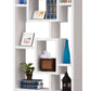 Fantastic Geometric Cubed Rectangular Bookcase, White  By Benzara | Bookcases |  Modishstore  - 4