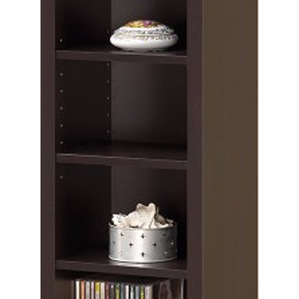 Glimmering Brown Narrow Wooden Bookcase  By Benzara | Bookcases |  Modishstore  - 5