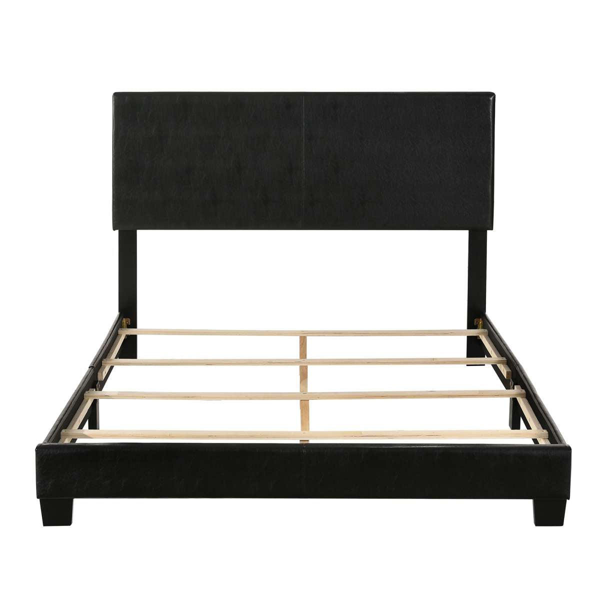 Contemporary Style Elegant Queen Size Panel Bed, Black  By Benzara | Beds |  Modishstore  - 4