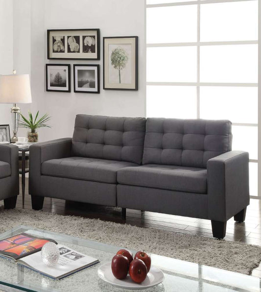 Dashing Sofa In Gray Linen Fabric By Benzara | Sofas |  Modishstore 