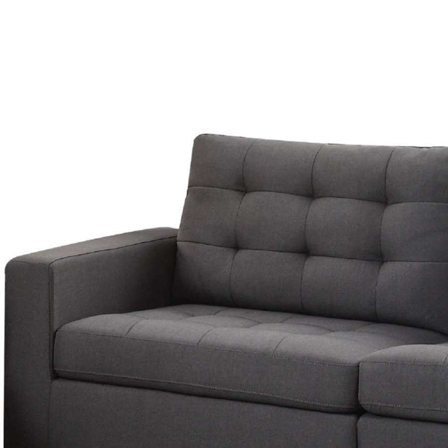 Dashing Sofa In Gray Linen Fabric By Benzara | Sofas |  Modishstore  - 2