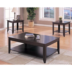 Amazingly Designed 3 Piece Occasional Table Set, Brown  By Benzara