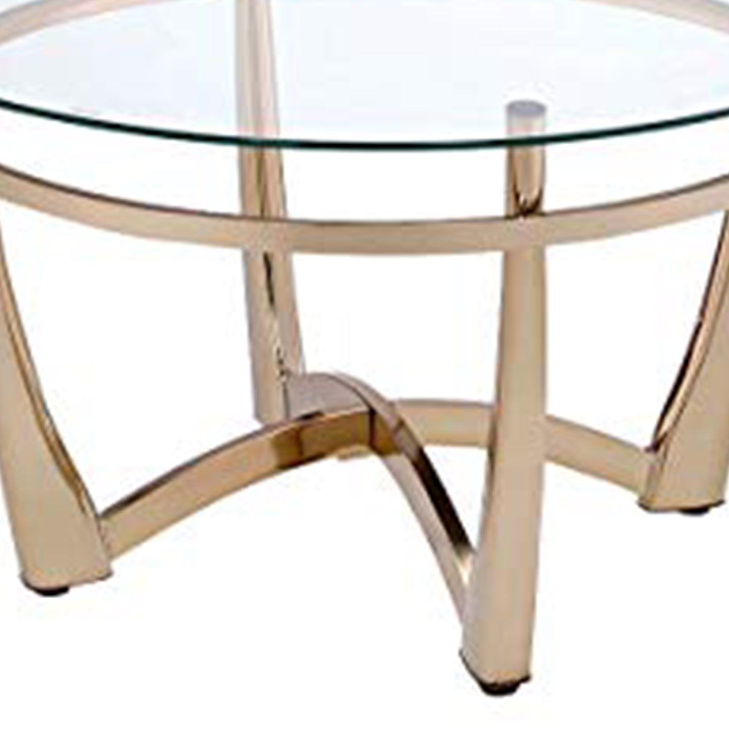 Attractive Coffee Table, Gold & Clear Glass  By Benzara | Coffee Tables |  Modishstore  - 4