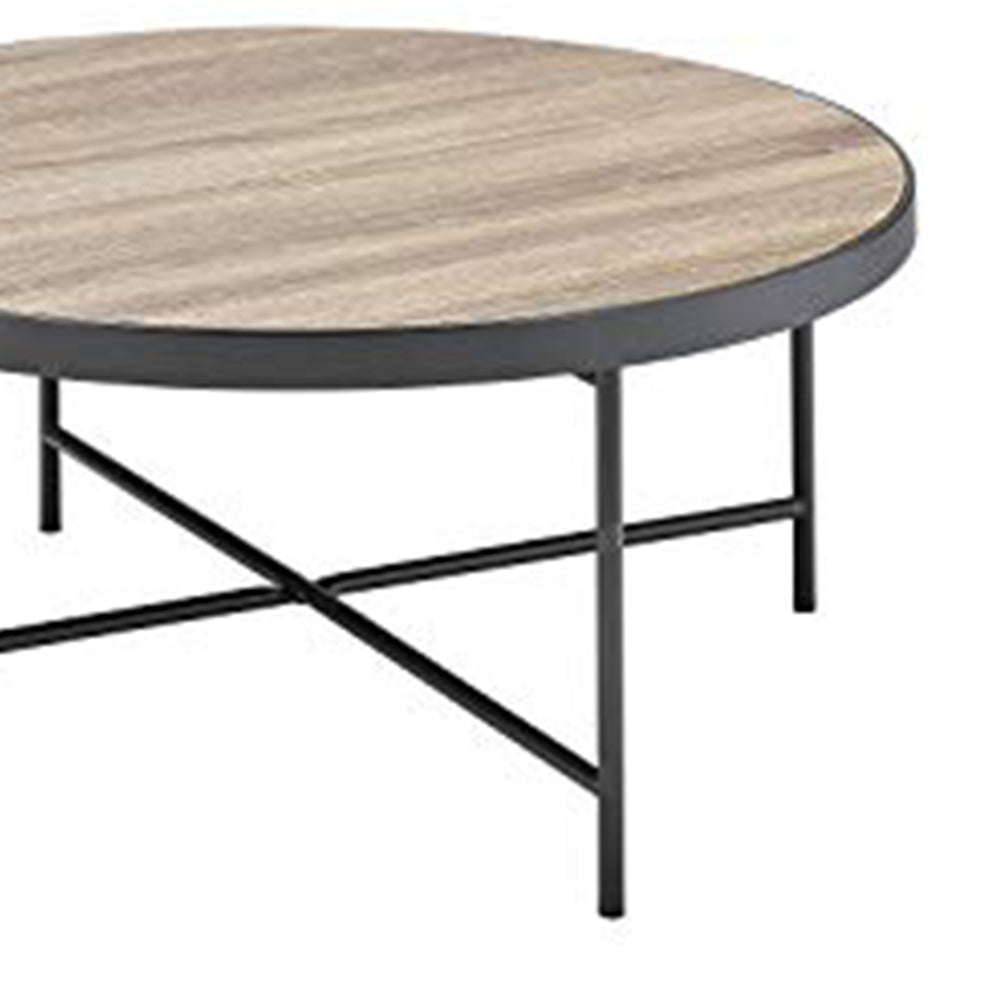 Charming Coffee Table, Weathered Oak Brown  By Benzara | Coffee Tables |  Modishstore  - 4