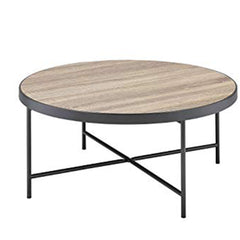 Charming Coffee Table, Weathered Oak Brown  By Benzara