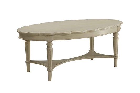 Conventional Coffee Table, Antique White By Benzara | Coffee Tables | Modishstore