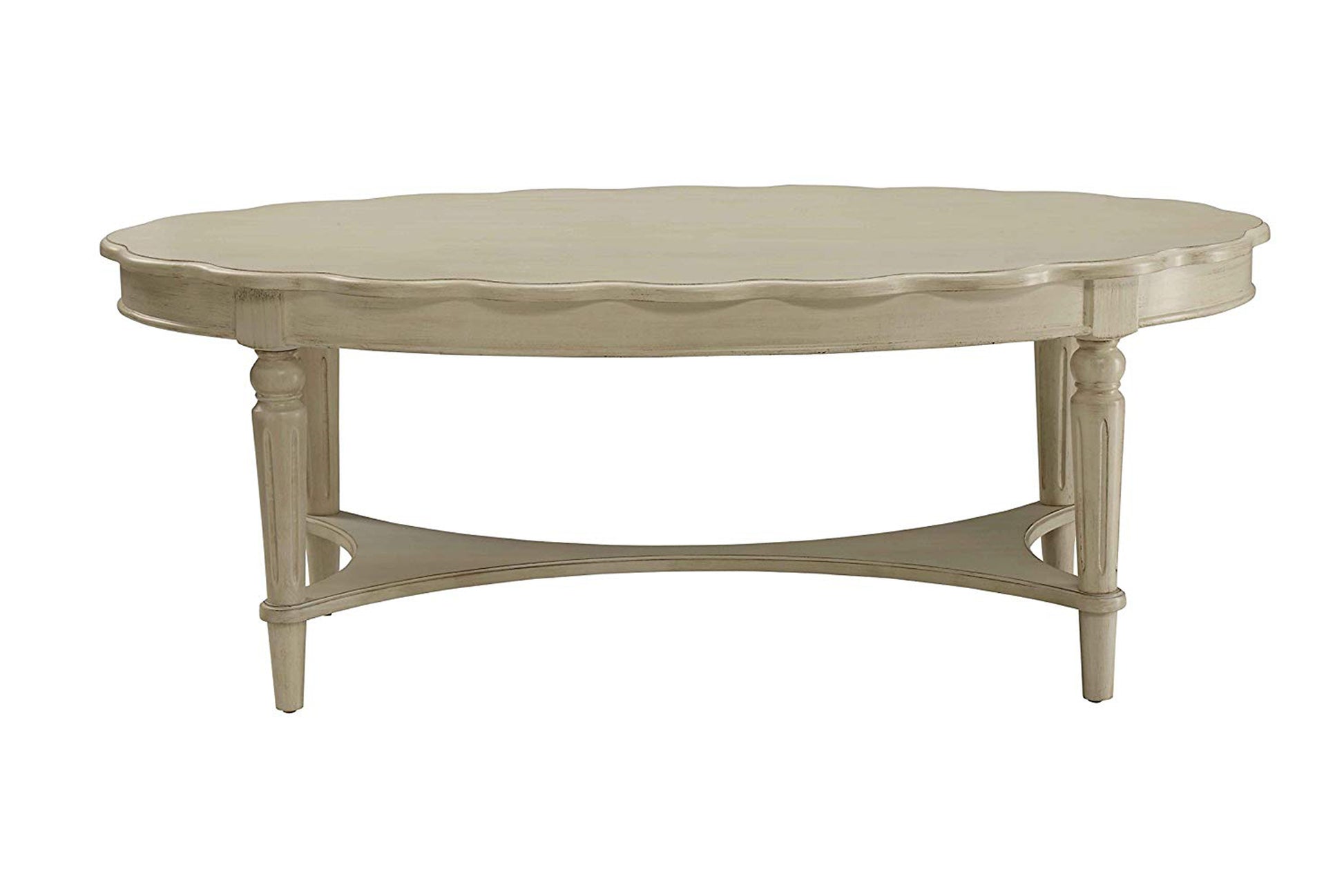 Conventional Coffee Table, Antique White By Benzara | Coffee Tables | Modishstore - 4
