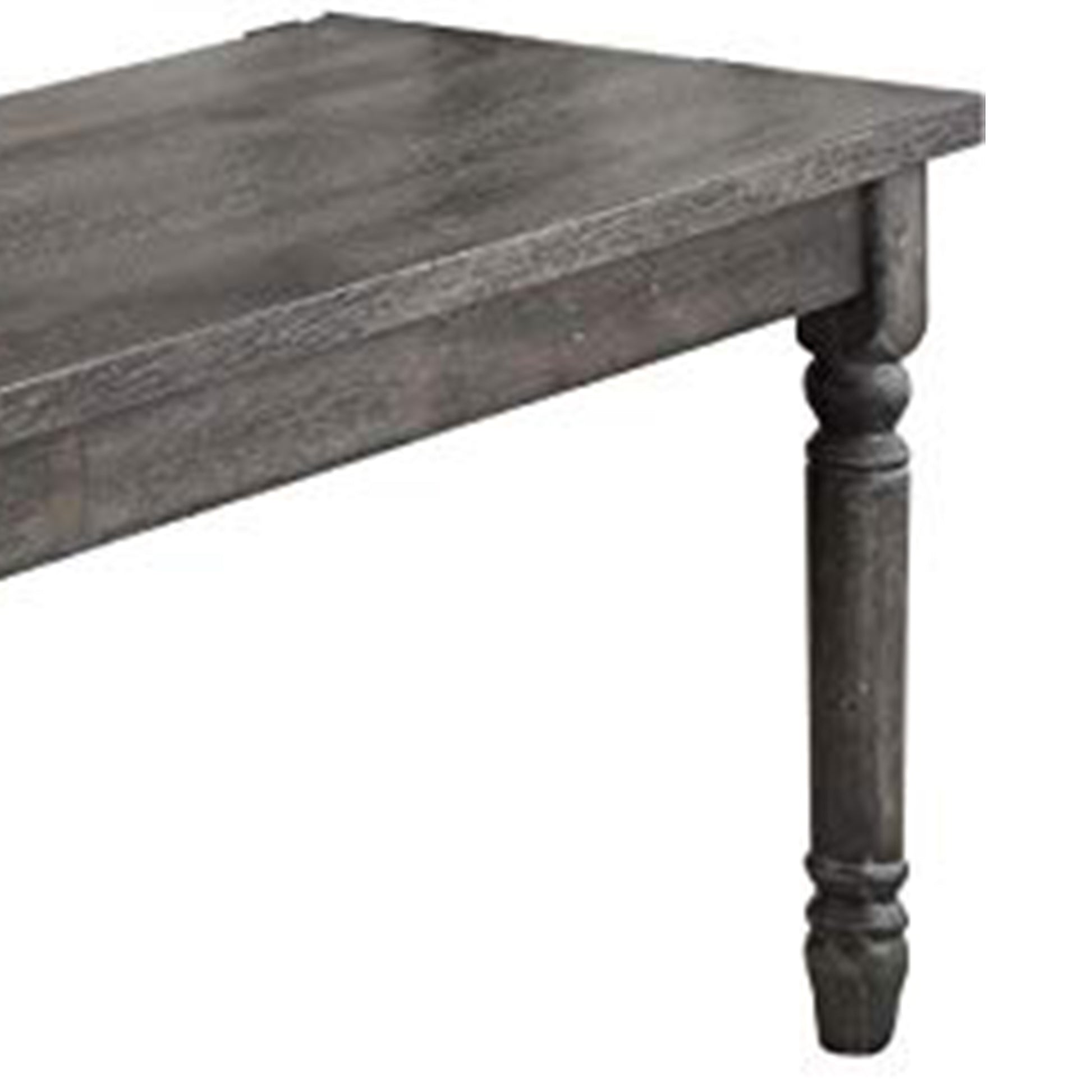 Weathered Lookinhg Dining Table, Gray  By Benzara | Dining Tables |  Modishstore  - 5