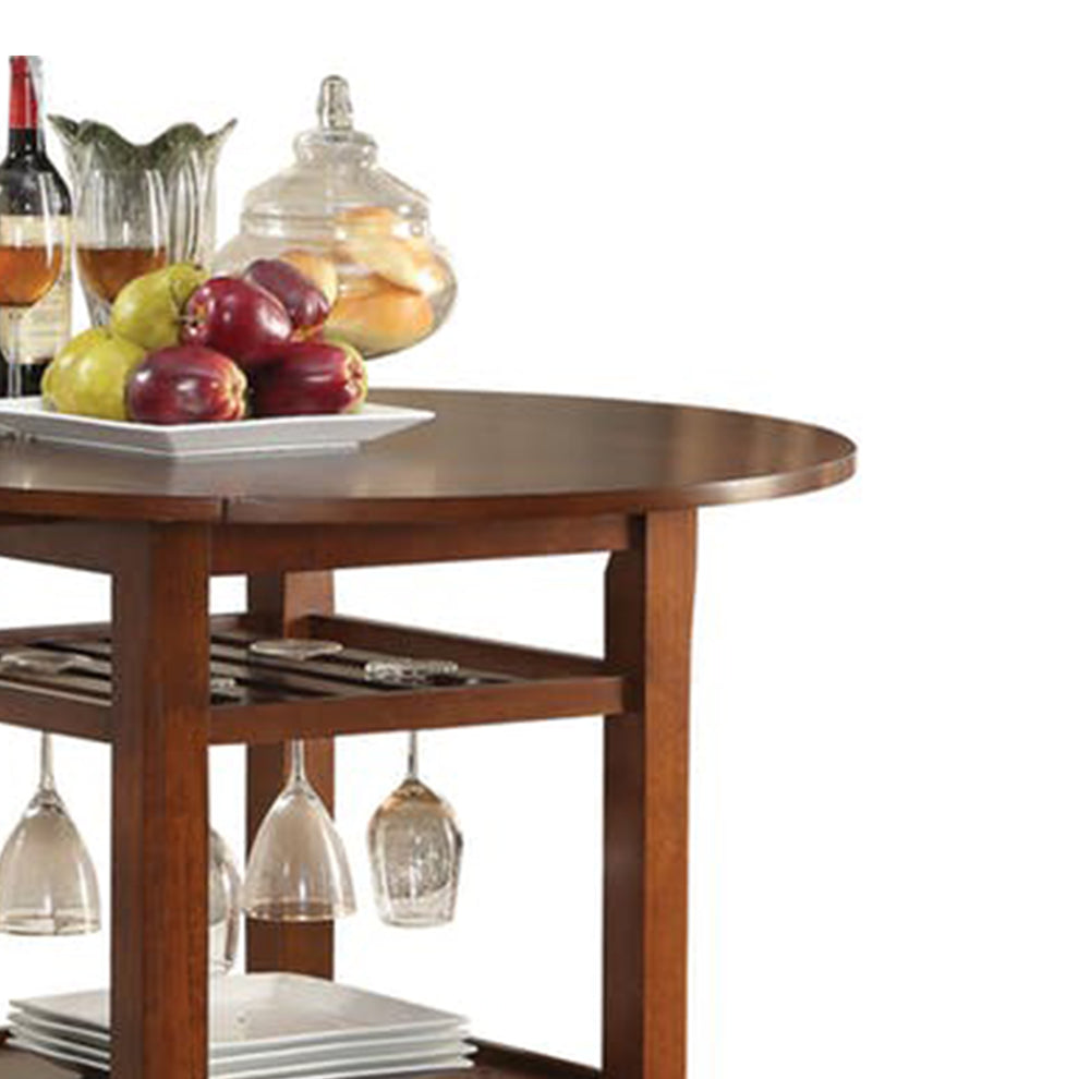 Smart Looking Counter Height Table, Cherry  By Benzara | Dining Tables |  Modishstore  - 5