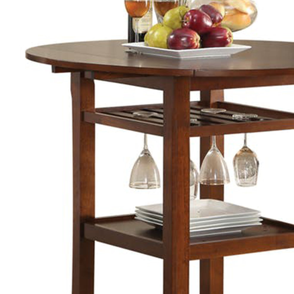 Smart Looking Counter Height Table, Cherry  By Benzara | Dining Tables |  Modishstore  - 4