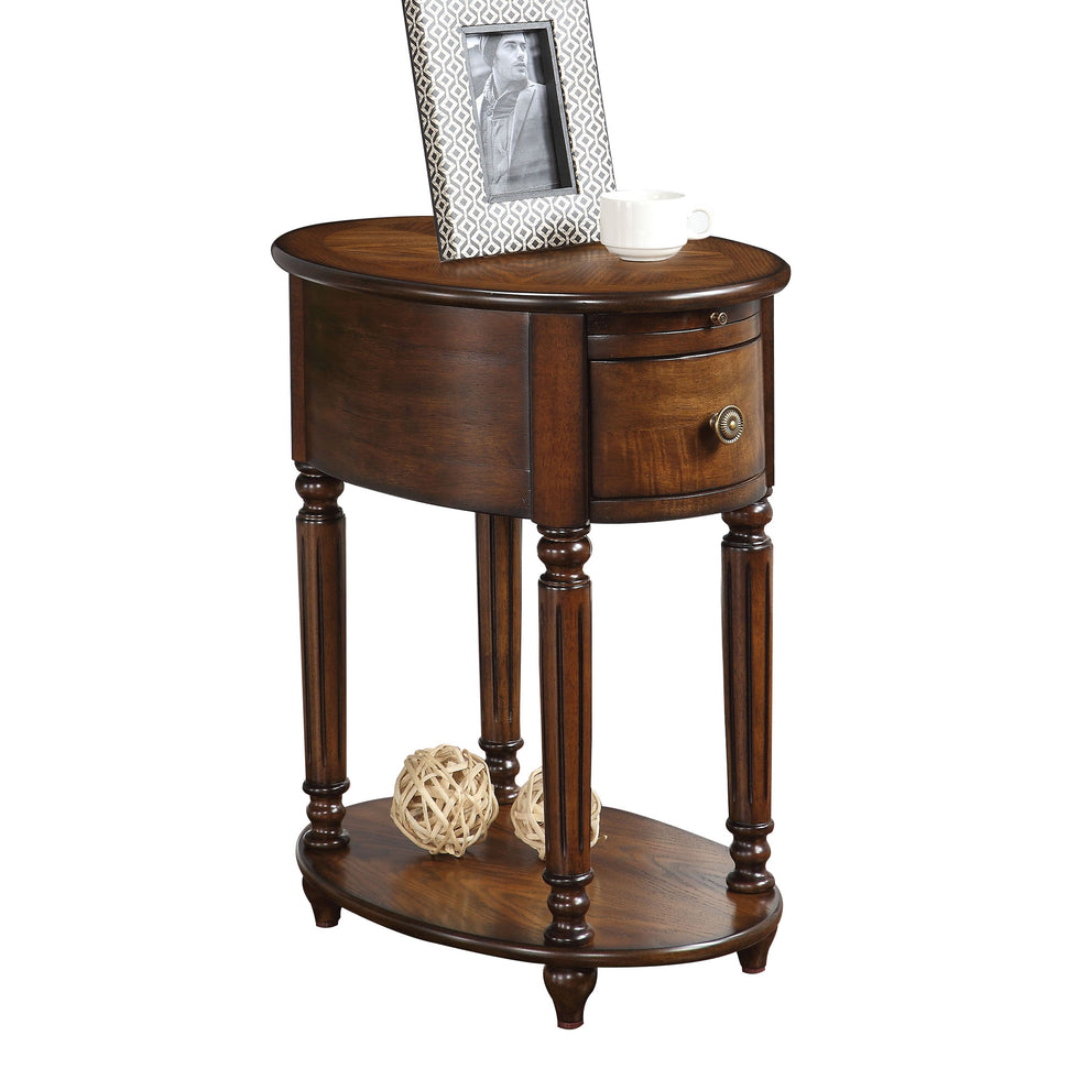 Alluring Side Table, Dark Oak Brown By Benzara | Side Tables | Modishstore - 3