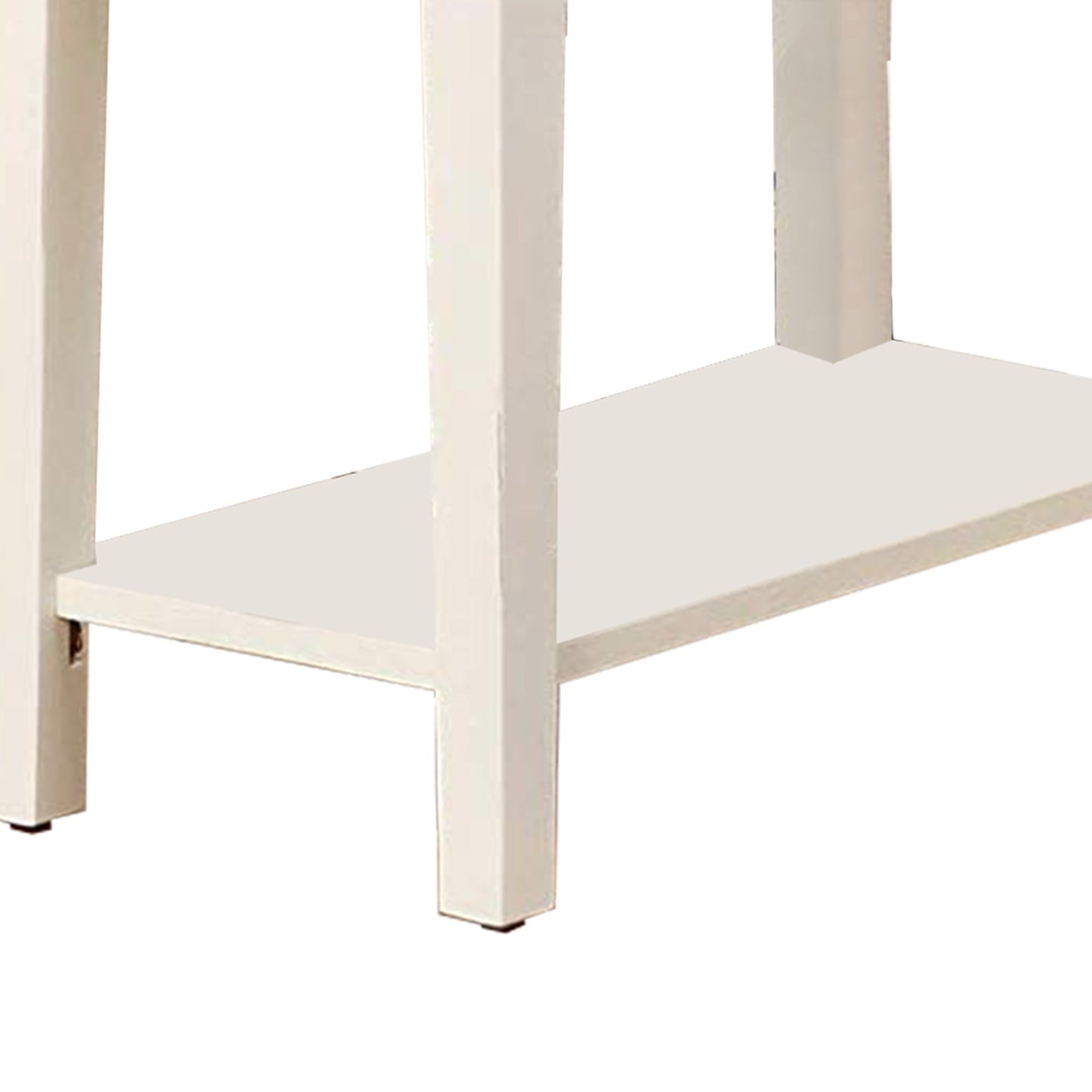 23" Rectangular Wooden Side Table With 1 Drawer, White  By Benzara | Side Tables |  Modishstore  - 5