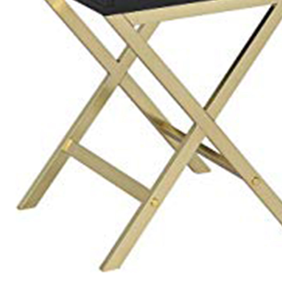 Stylish Side Table, Black & Gold  By Benzara | Side Tables |  Modishstore  - 4