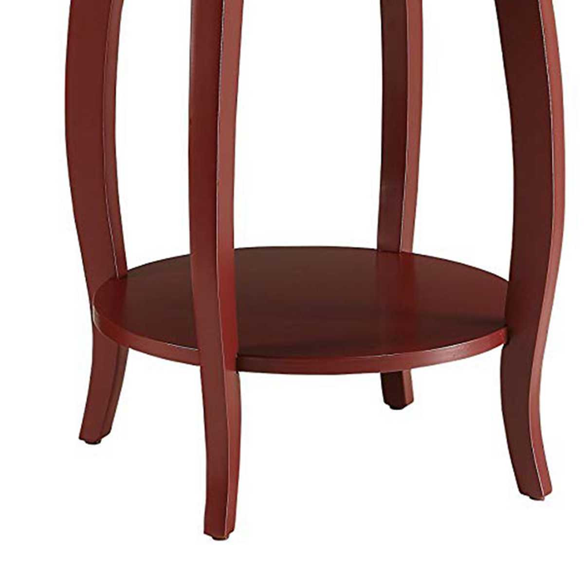 Trendy Side Table, Red  By Benzara | Side Tables |  Modishstore  - 2