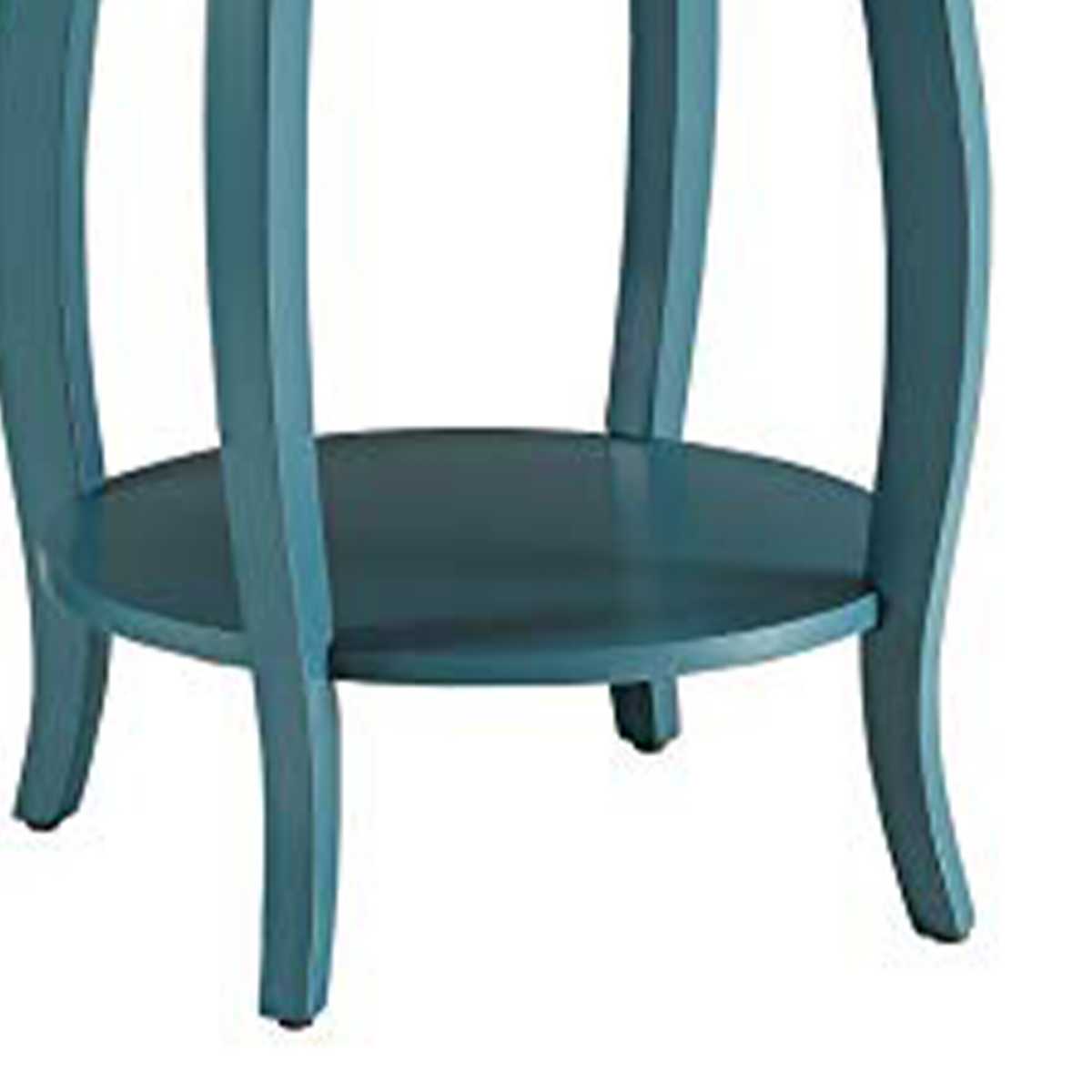 Affiable Side Table, Teal Blue  By Benzara | Side Tables |  Modishstore  - 3