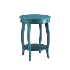 Affiable Side Table, Teal Blue  By Benzara