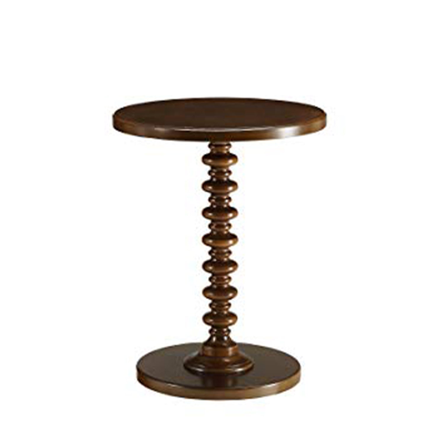 Astonishing Side Table With Round Top, Walnut  By Benzara | Side Tables |  Modishstore 