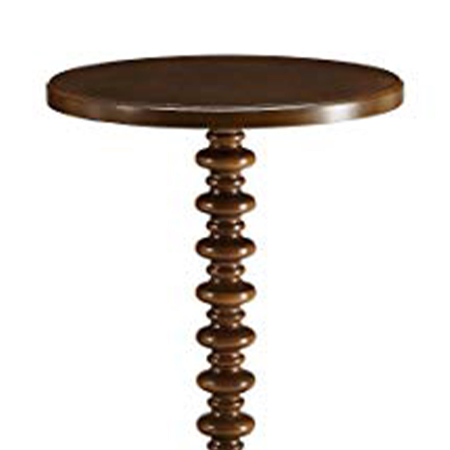Astonishing Side Table With Round Top, Walnut  By Benzara | Side Tables |  Modishstore  - 3