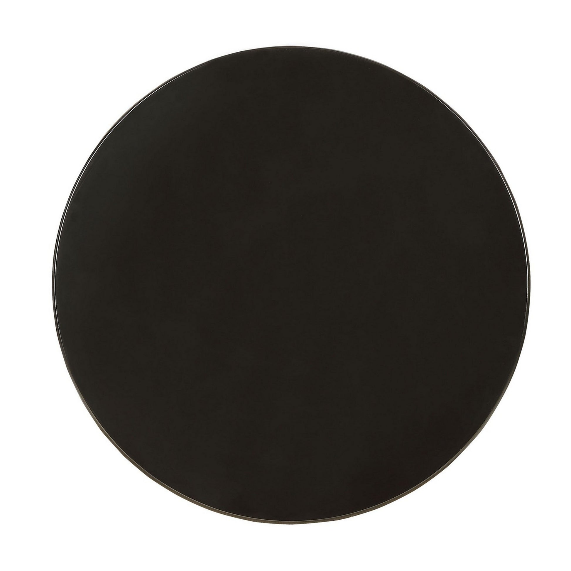 22 Inch Round Wooden Side Table With Turned Base, Black By Benzara | Side Tables | Modishstore - 2