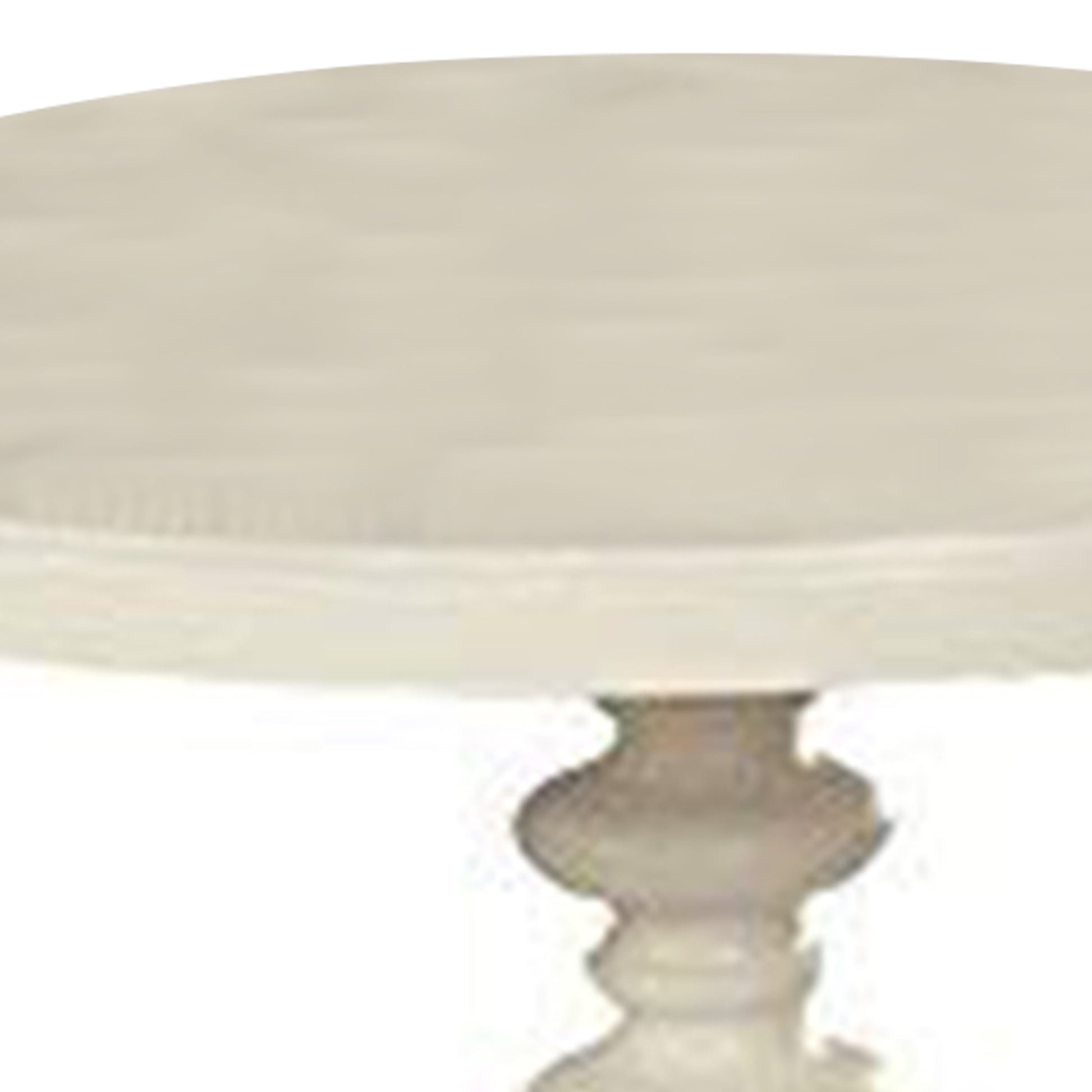 22 Inch Round Wooden Side Table With Turned Base, White  By Benzara | Side Tables |  Modishstore  - 4