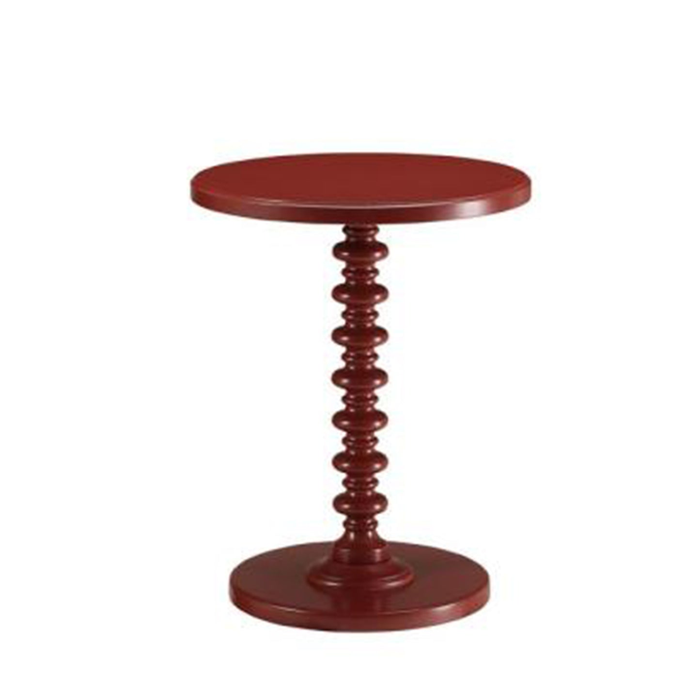 Astonishing Side Table With Round Top, Red  By Benzara | Side Tables |  Modishstore 