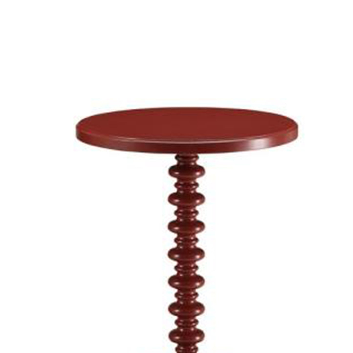 Astonishing Side Table With Round Top, Red  By Benzara | Side Tables |  Modishstore  - 2