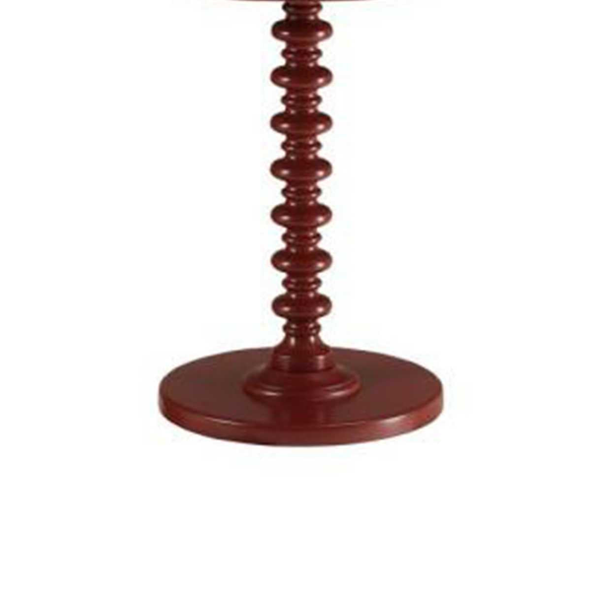 Astonishing Side Table With Round Top, Red  By Benzara | Side Tables |  Modishstore  - 3