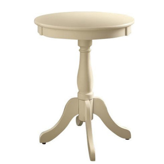 Astonishing Side Table With Round Top, White  By Benzara | Side Tables |  Modishstore 