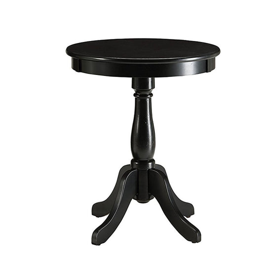 Astonishing Side Table With Round Top, Black  By Benzara | Side Tables |  Modishstore 