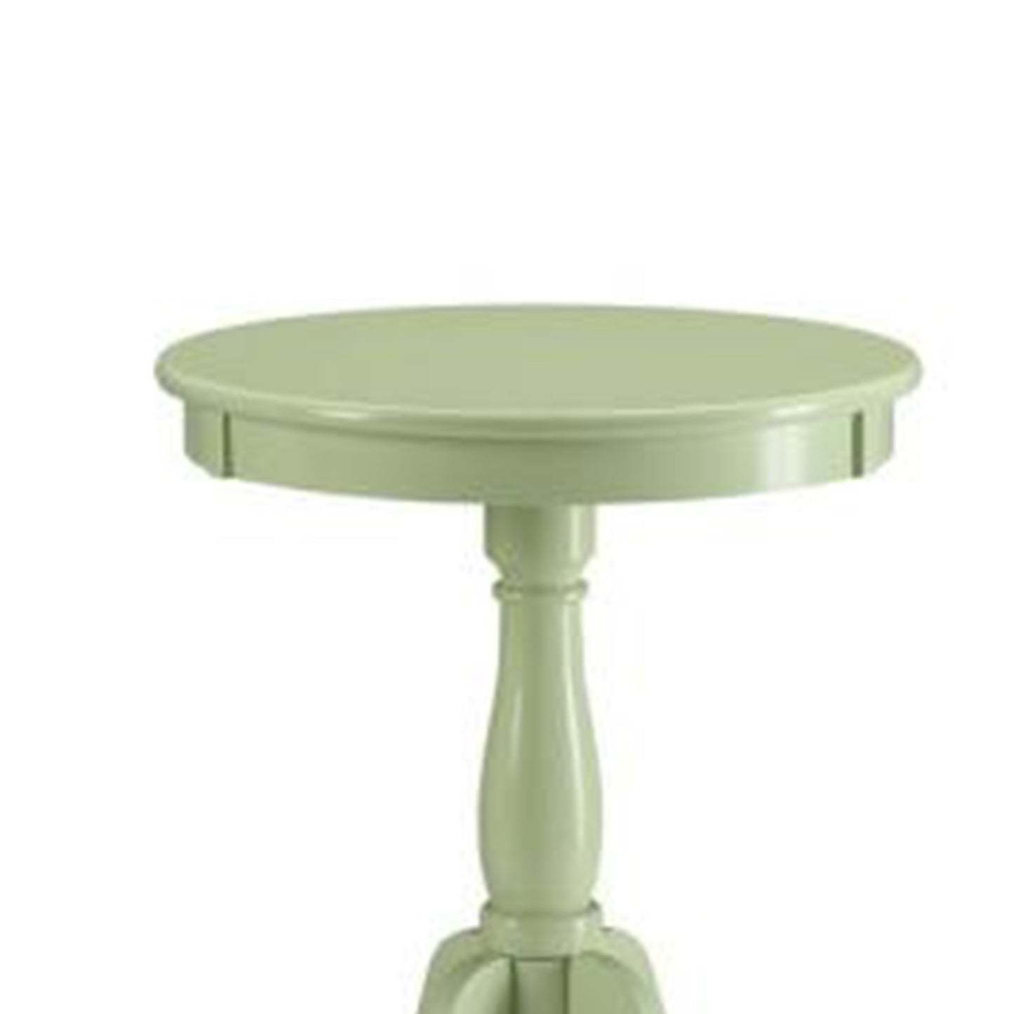 Astonishing Side Table With Round Top, Light Green  By Benzara | Side Tables |  Modishstore  - 4
