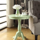 Astonishing Side Table With Round Top, Light Green  By Benzara | Side Tables |  Modishstore  - 2