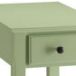 23" Rectangular Wooden Side Table With 1 Drawer, Green  By Benzara | Side Tables |  Modishstore  - 3