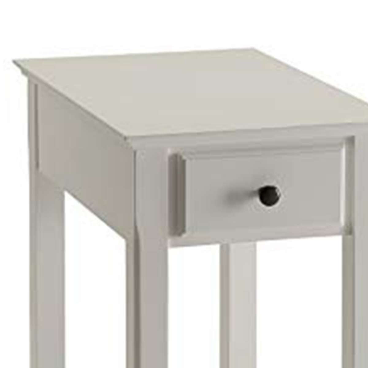 Affiable Side Table, White By Benzara | Side Tables |  Modishstore  - 4