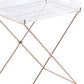 22 Inch Acrylic Tray Table With X Metal Base, Copper  By Benzara | TV Tray Tables |  Modishstore  - 3