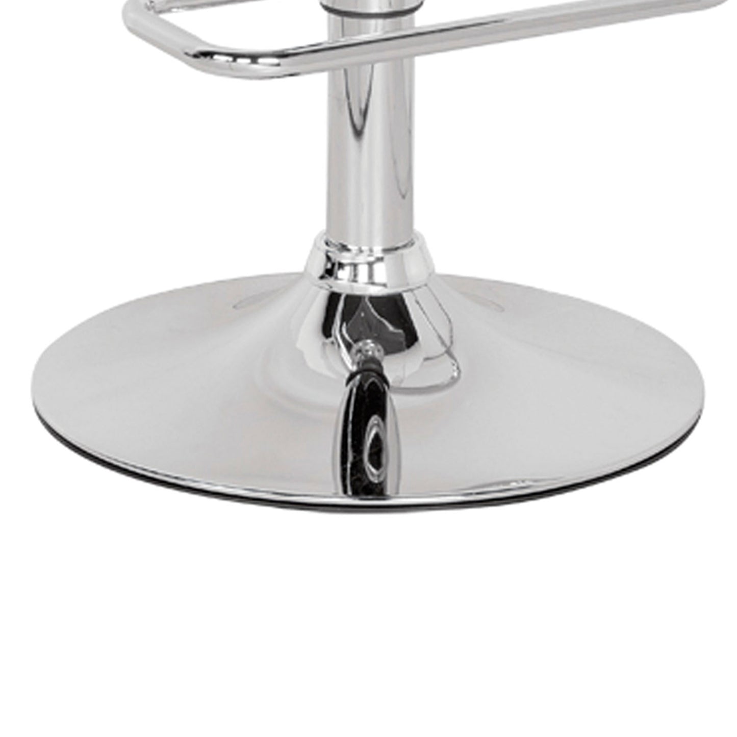 Smart Looking Adjustable Stool With Swivel, Clear & Chrome  By Benzara | Bar Stools |  Modishstore  - 3