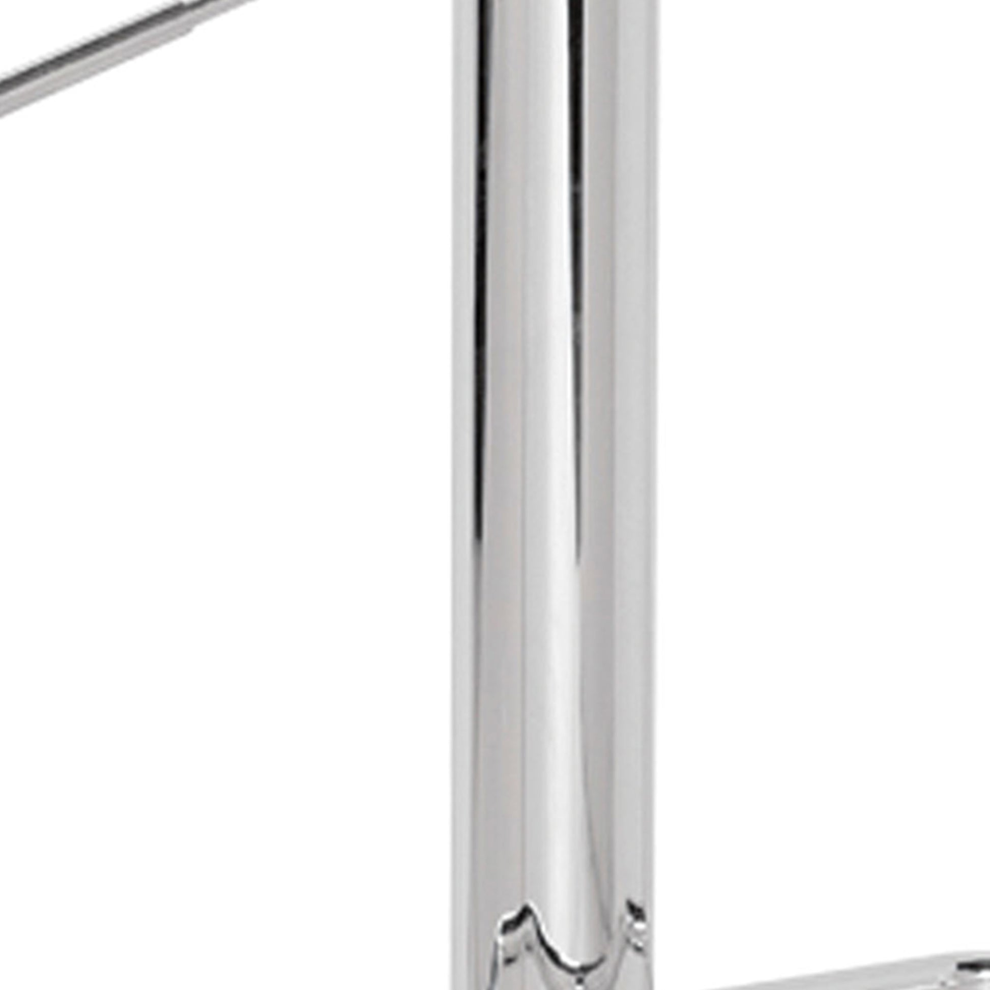 Smart Looking Adjustable Stool With Swivel, Clear & Chrome  By Benzara | Bar Stools |  Modishstore  - 5