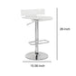 Smart Looking Adjustable Stool With Swivel, Clear & Chrome  By Benzara | Bar Stools |  Modishstore  - 6