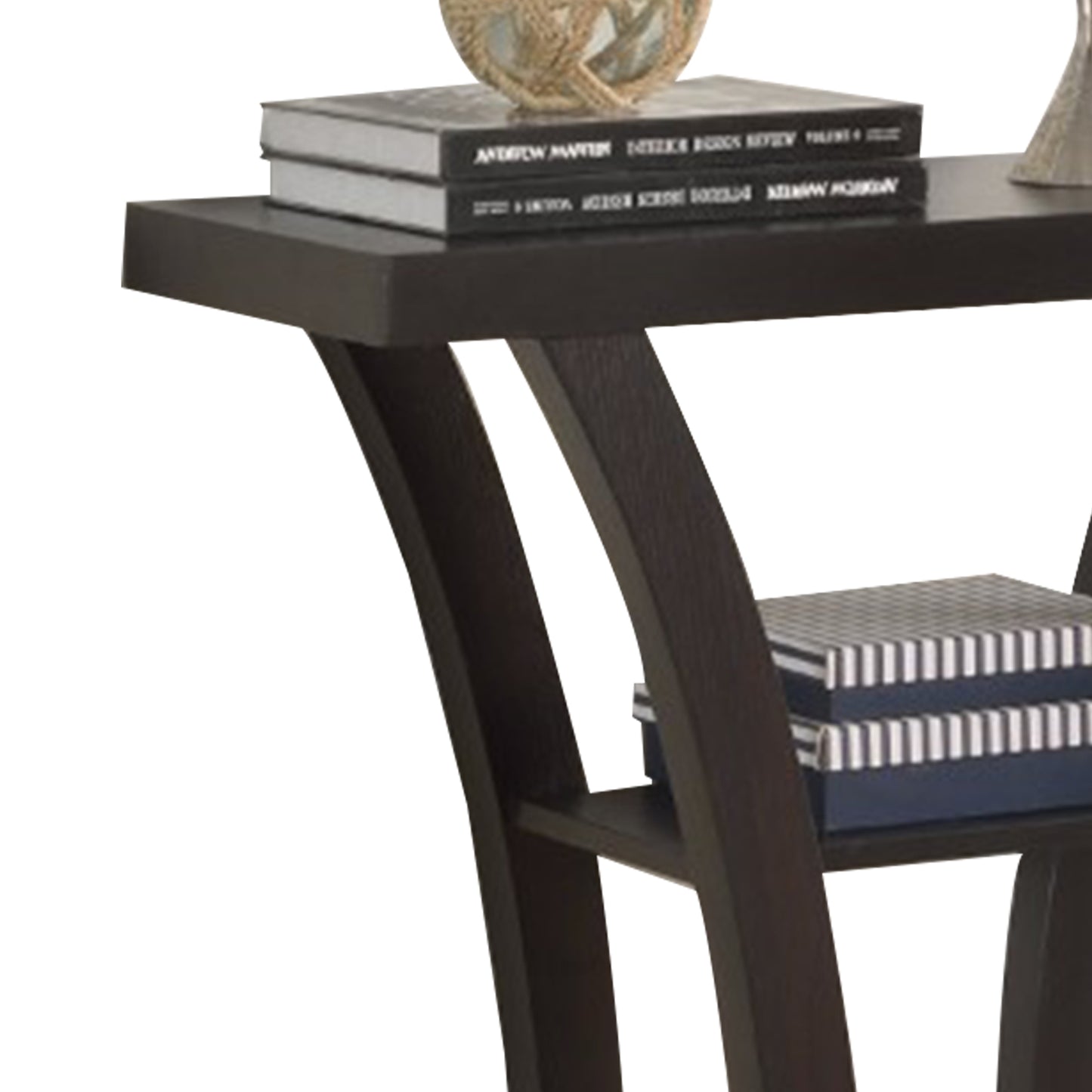 Wooden Console Table With 1 Shelf, Dark Espresso By Benzara | Console Tables |  Modishstore  - 5
