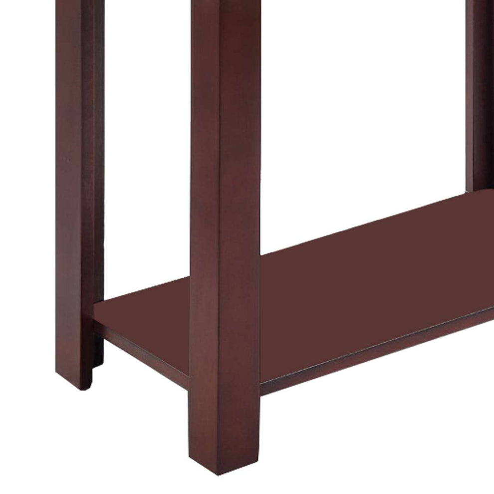 Impressive Chairside Table With Marble Top, Brown By Benzara | Side Tables |  Modishstore  - 5