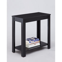 Minimalistic  Designed Wooden Chairside Table, Black By Benzara
