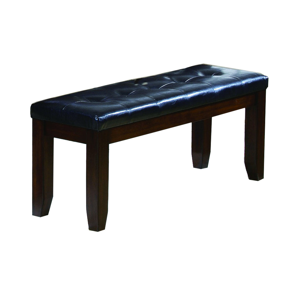 Impressive Leather Tufted Upholstered Bench In Brown And Black By Benzara | Benches | Modishstore - 2